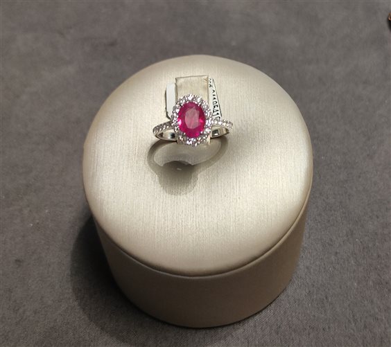 Ringe Crivelli Dame Classic in Weißgold Rubino 320-R92456B - 320-R92456B